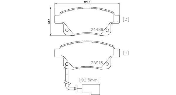 MAGNETI MARELLI stabdžių trinkelių rinkinys, diskinis stabdys 363700424066